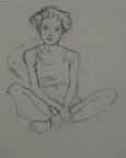 Sweet Girl with Hands Crossed